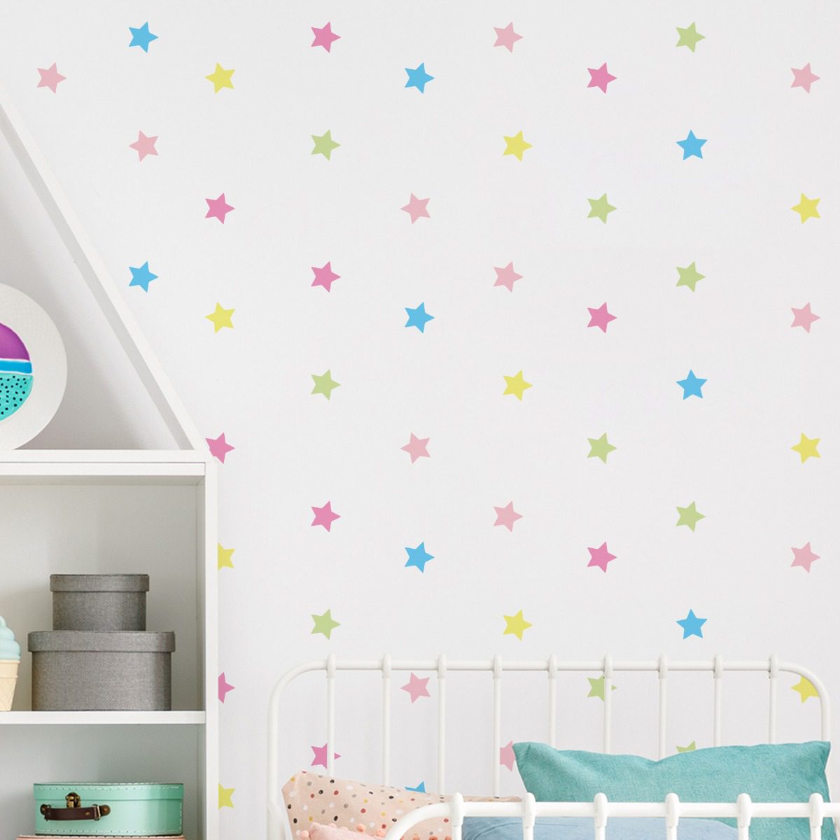 Adesivo de Parede Estrelas Coloridas Candy Colors 162un