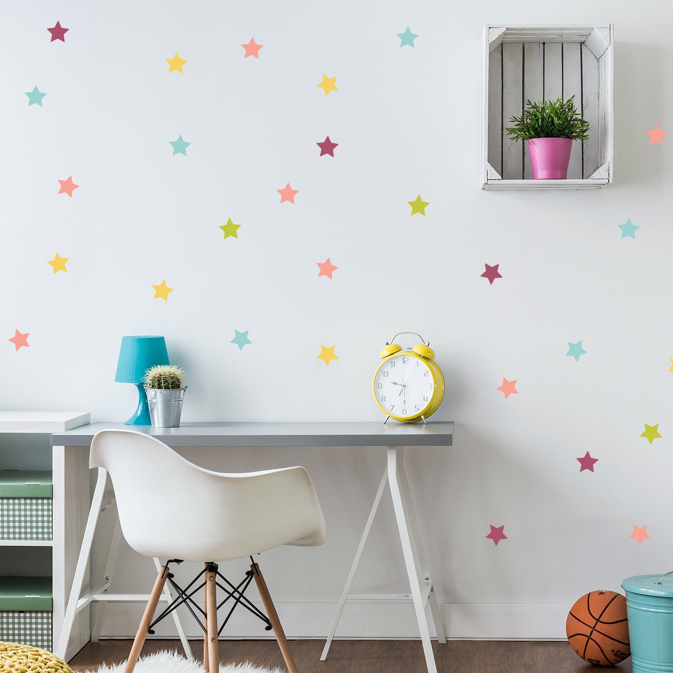 Adesivo de Parede Infantil Estrelas Colorida