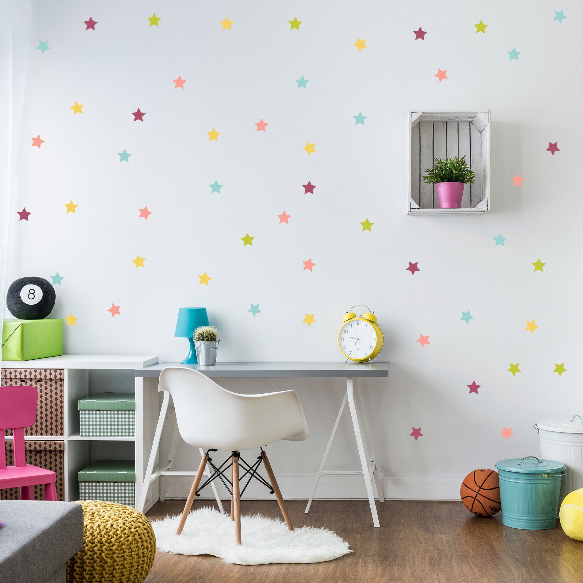 Adesivo de Parede Infantil Estrelas Colorida