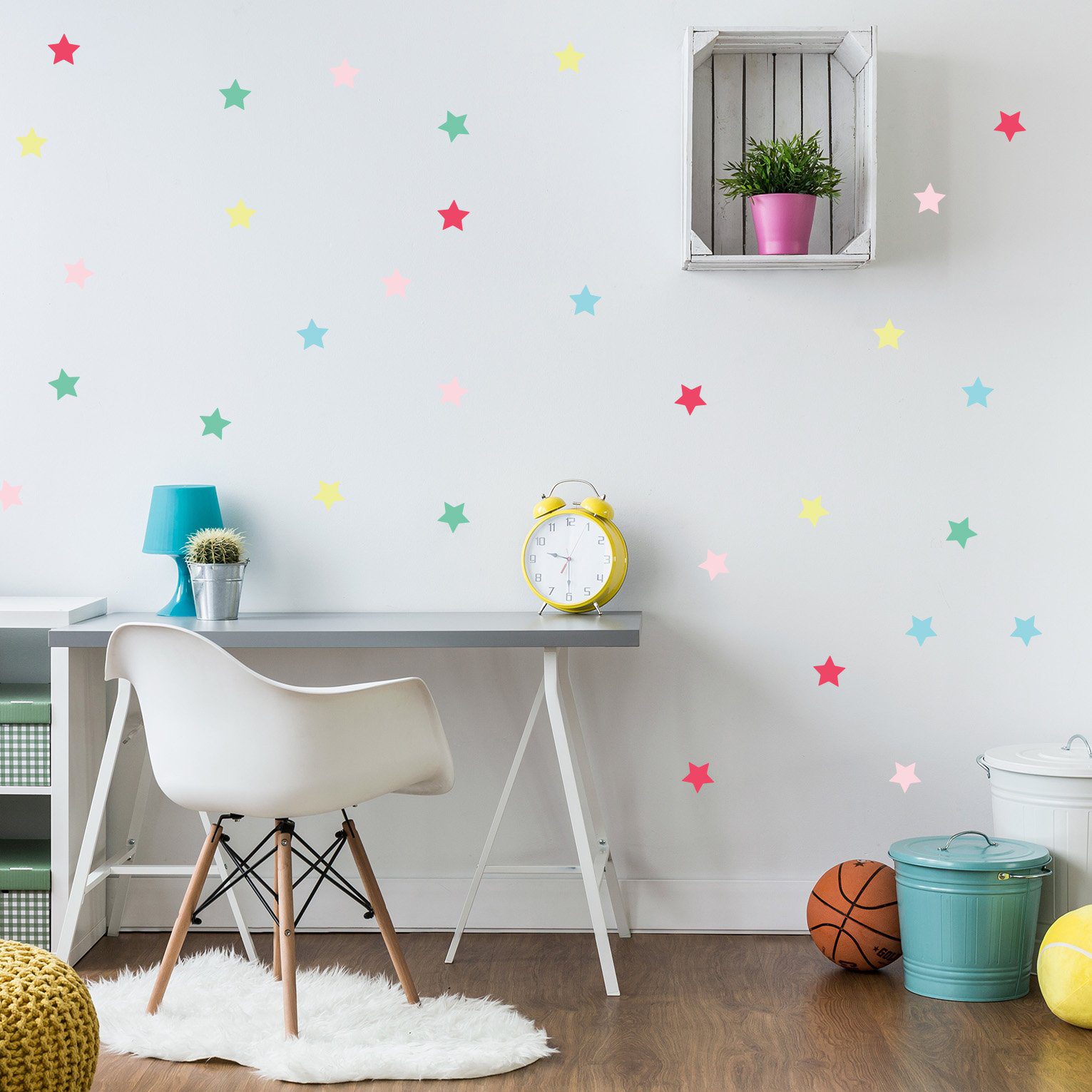 Adesivo de Parede Infantil Estrelas Coloridas II