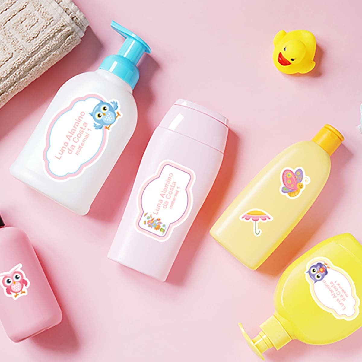 Etiquetas Escolares Corujas Personalizadas 126un