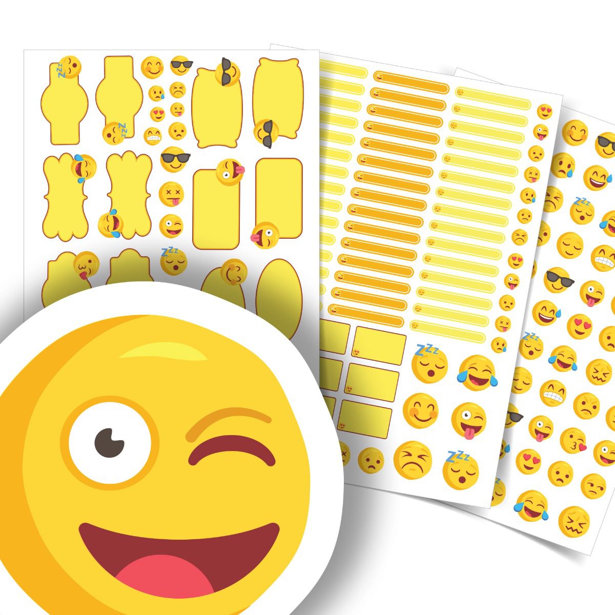 Etiquetas Escolares Personalizadas Emojis Emoticon 189un