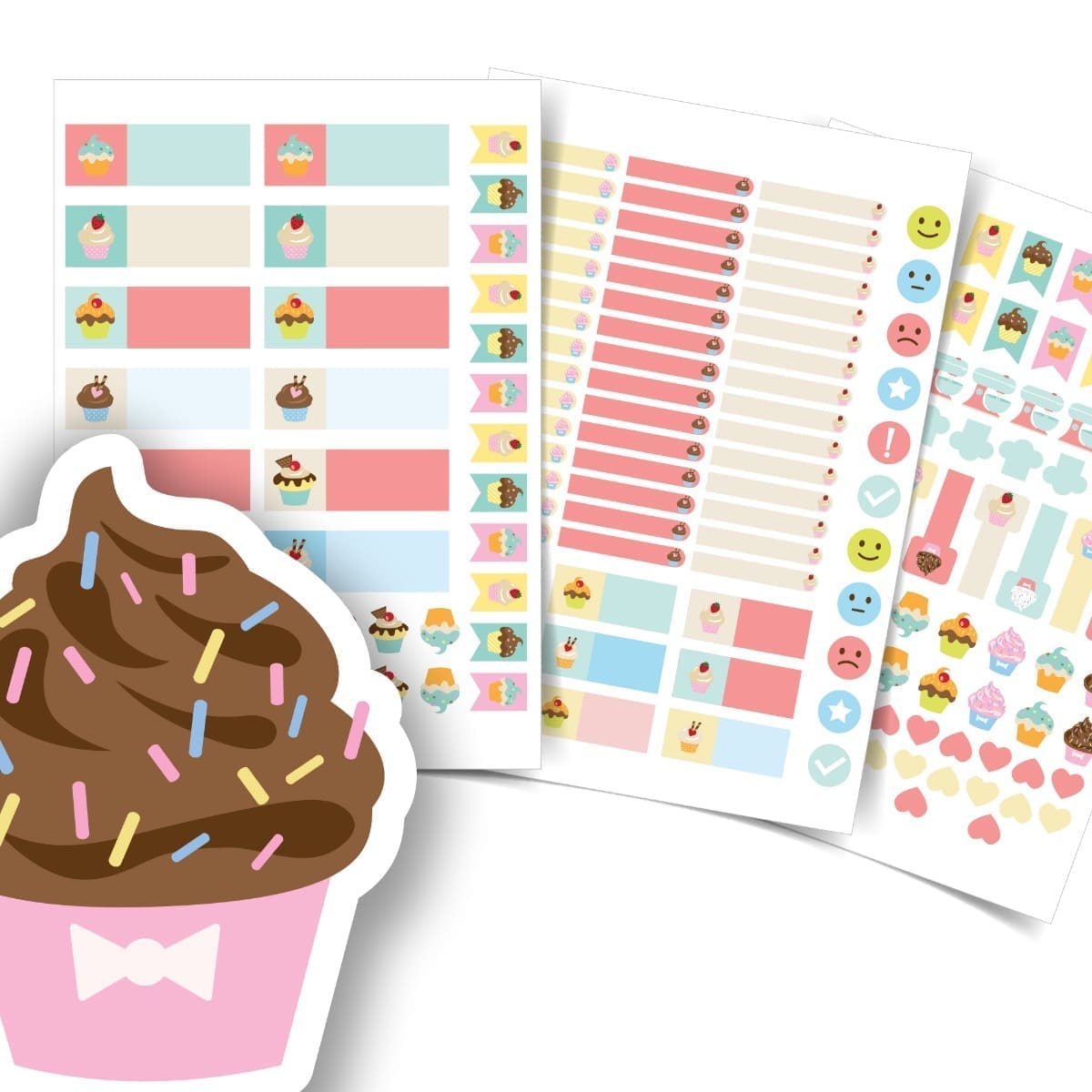 Etiquetas Escolares Personalizadas Cupcake 166un