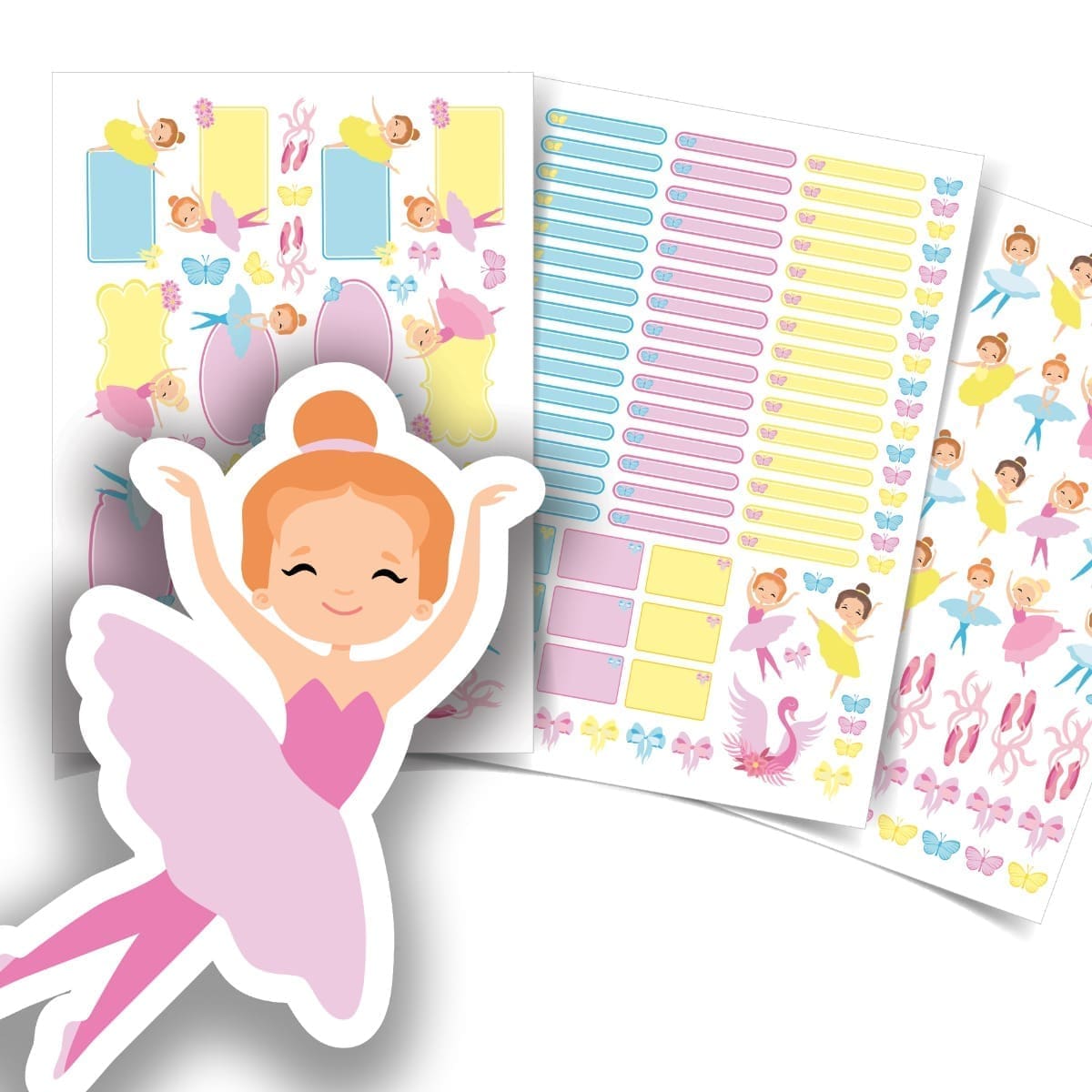 Etiquetas Escolares Bailarina Personalizadas 157un