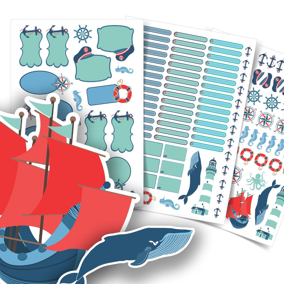 Etiquetas Escolares Personalizadas Náutico