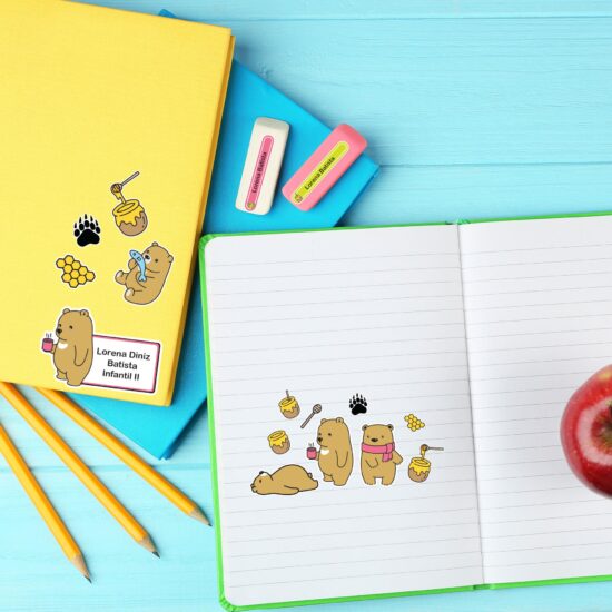 Etiquetas Escolares Personalizadas Ursinhos 138un Etiquetas Escolares Personalizadas Ursinhos 138un