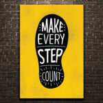 Placa Decorativa MDF Frase Every Step