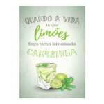 Placa Decorativa MDF Frase Caipirinha