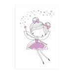 Placa Decorativa Quarto de Menina Fada Lilás 20x30cm