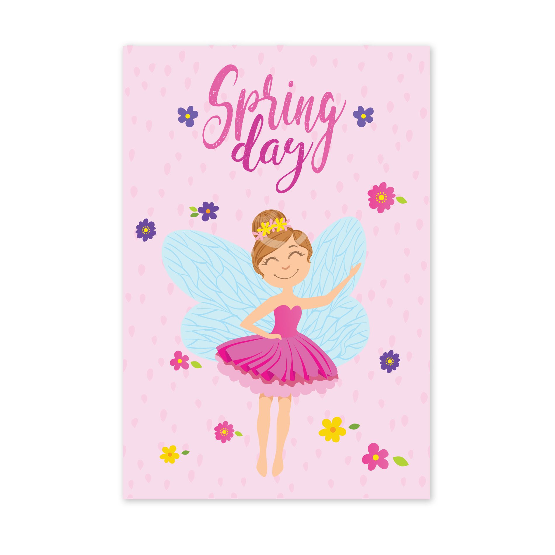 Placa Decorativa MDF Fadas e Flores Primavera Rosa