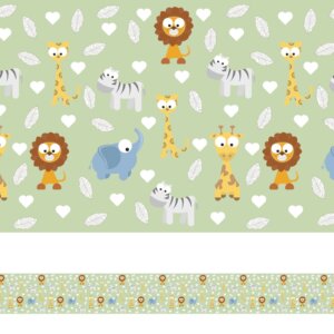 Adesivo de Parede Faixa Decorativa Infantil Animais Baby 10m x 10cm