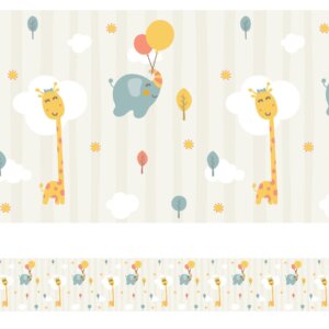 Faixa Decorativa Adesiva Infantil Animais Bichinhos 