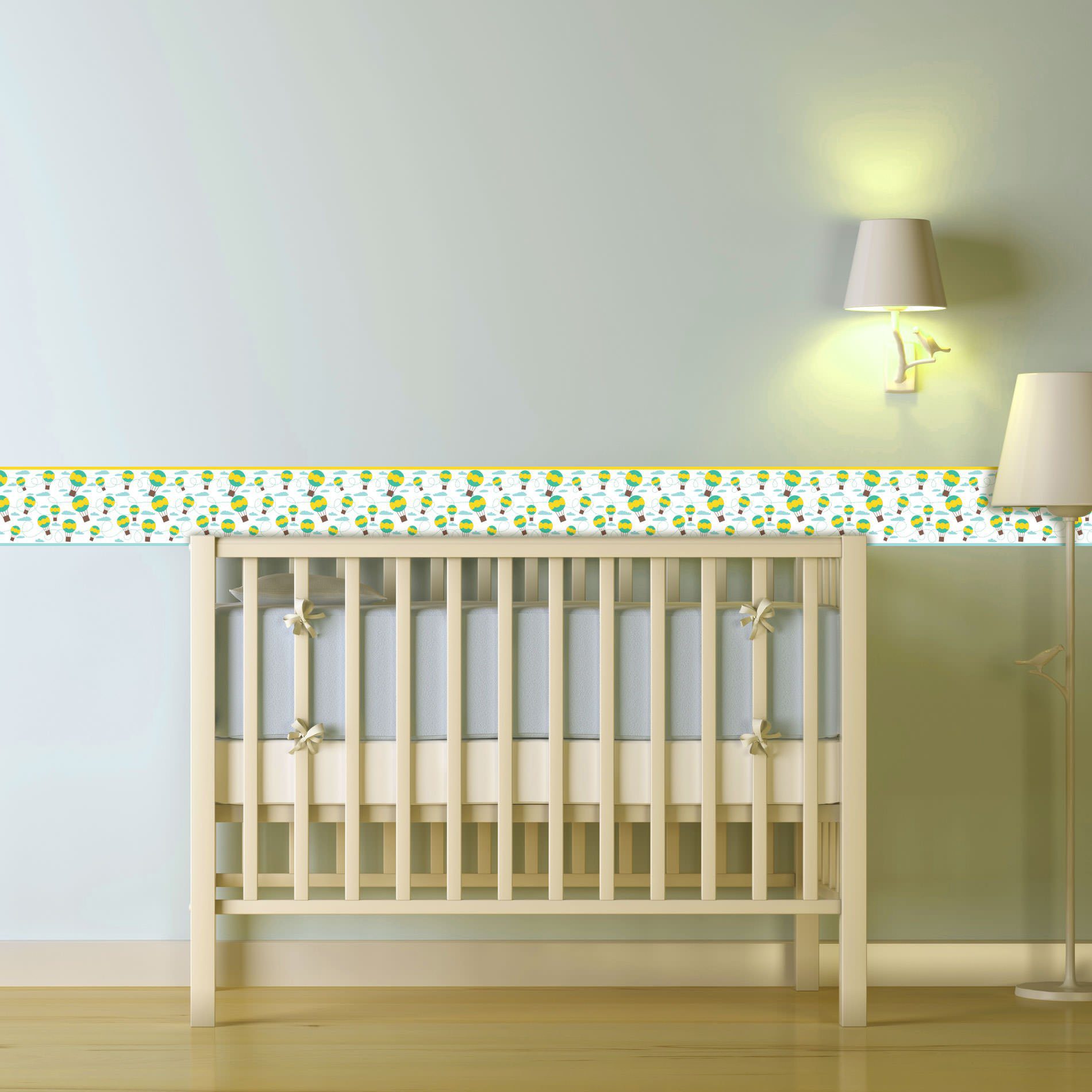 Adesivo de Parede Faixa Decorativa Infantil Balão 10m x 10cm