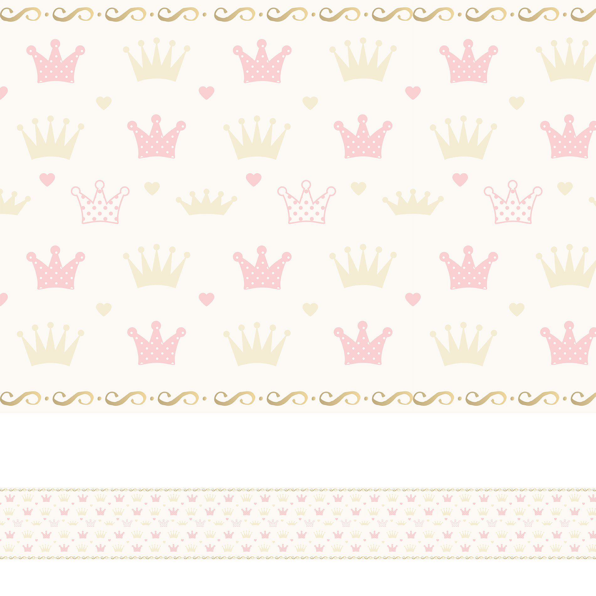 Faixa Decorativa Papel de Parede Coroa Adesiva 6m x 15cm