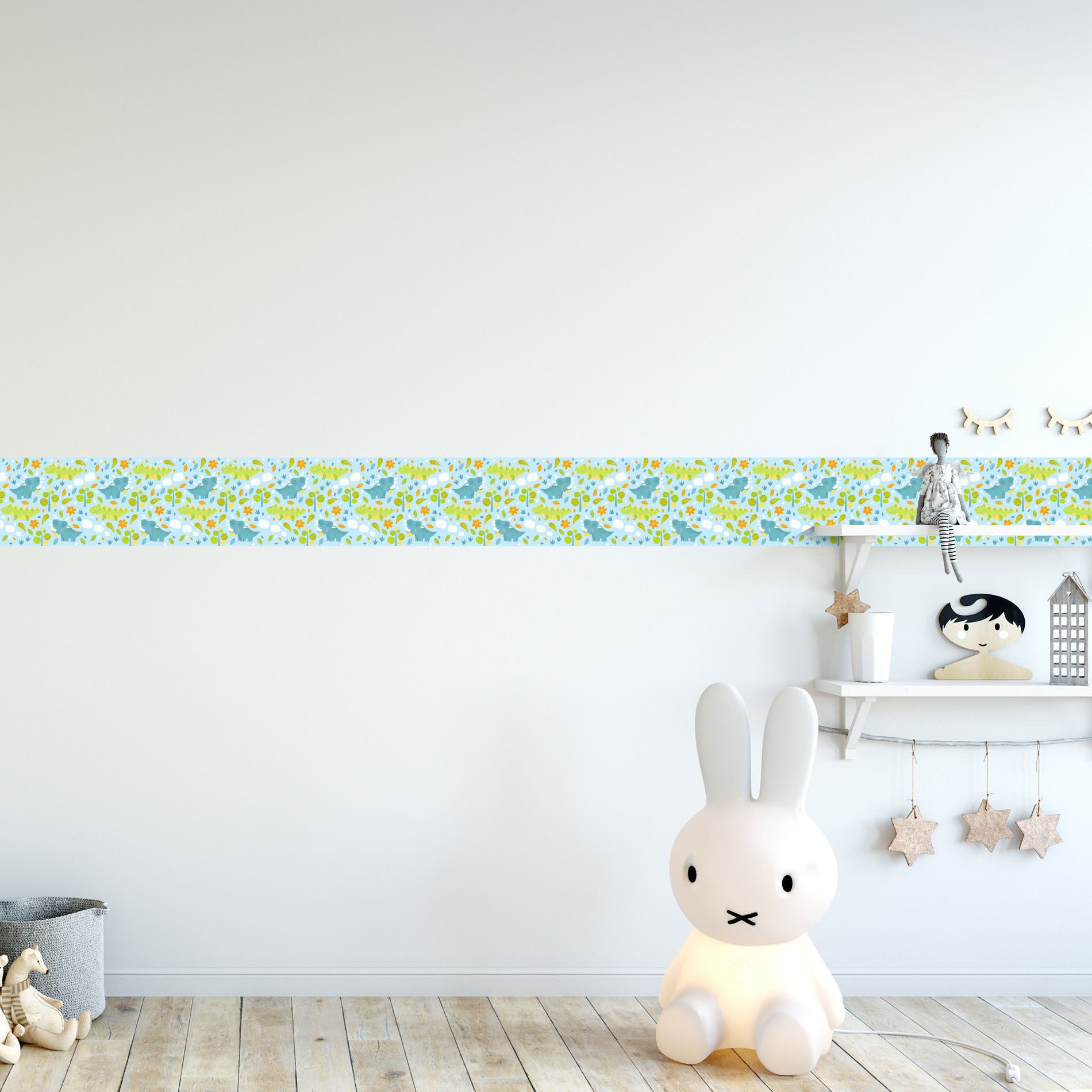 Faixa de Parede Dinossauro Dino Baby 3mx15cm