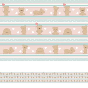Faixa Decorativa Adesiva Infantil Ursinhos 6mx15cm