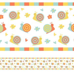 Faixa Decorativa para Quarto de Bebê Caracol 10m x 10cm
