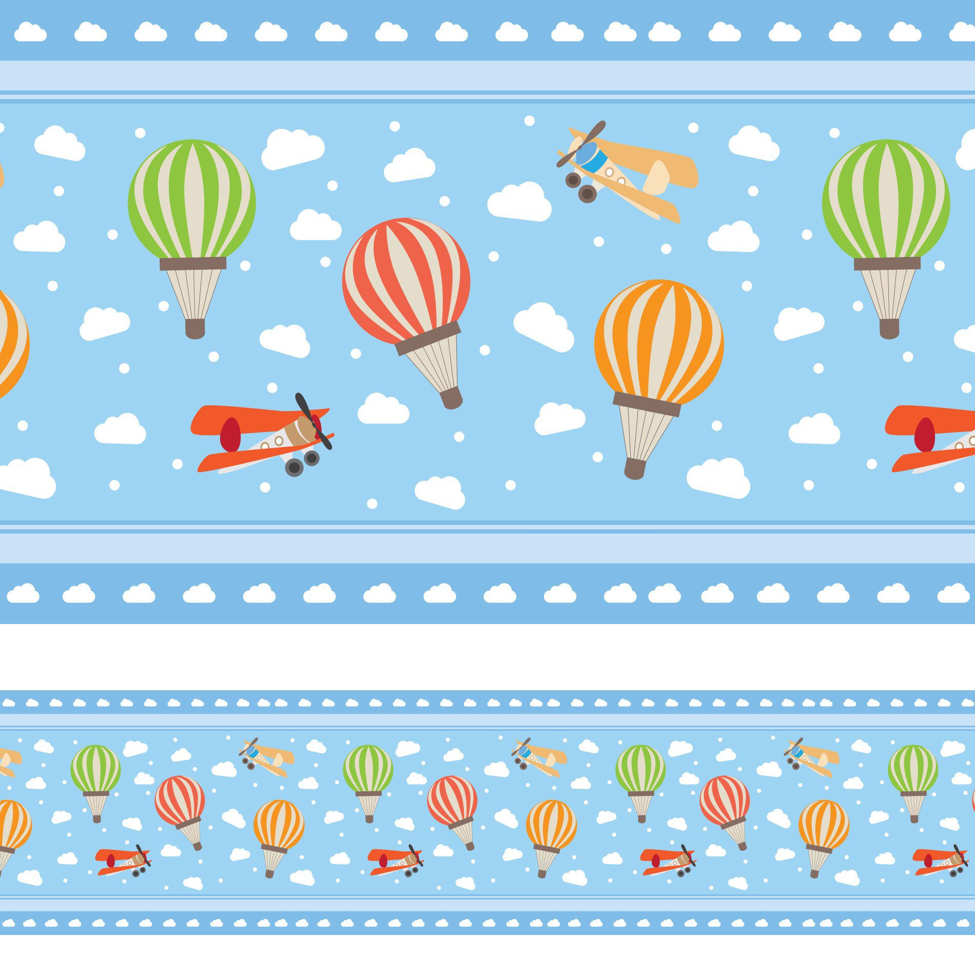 Faixa de Parede para Quarto de Bebê Balões