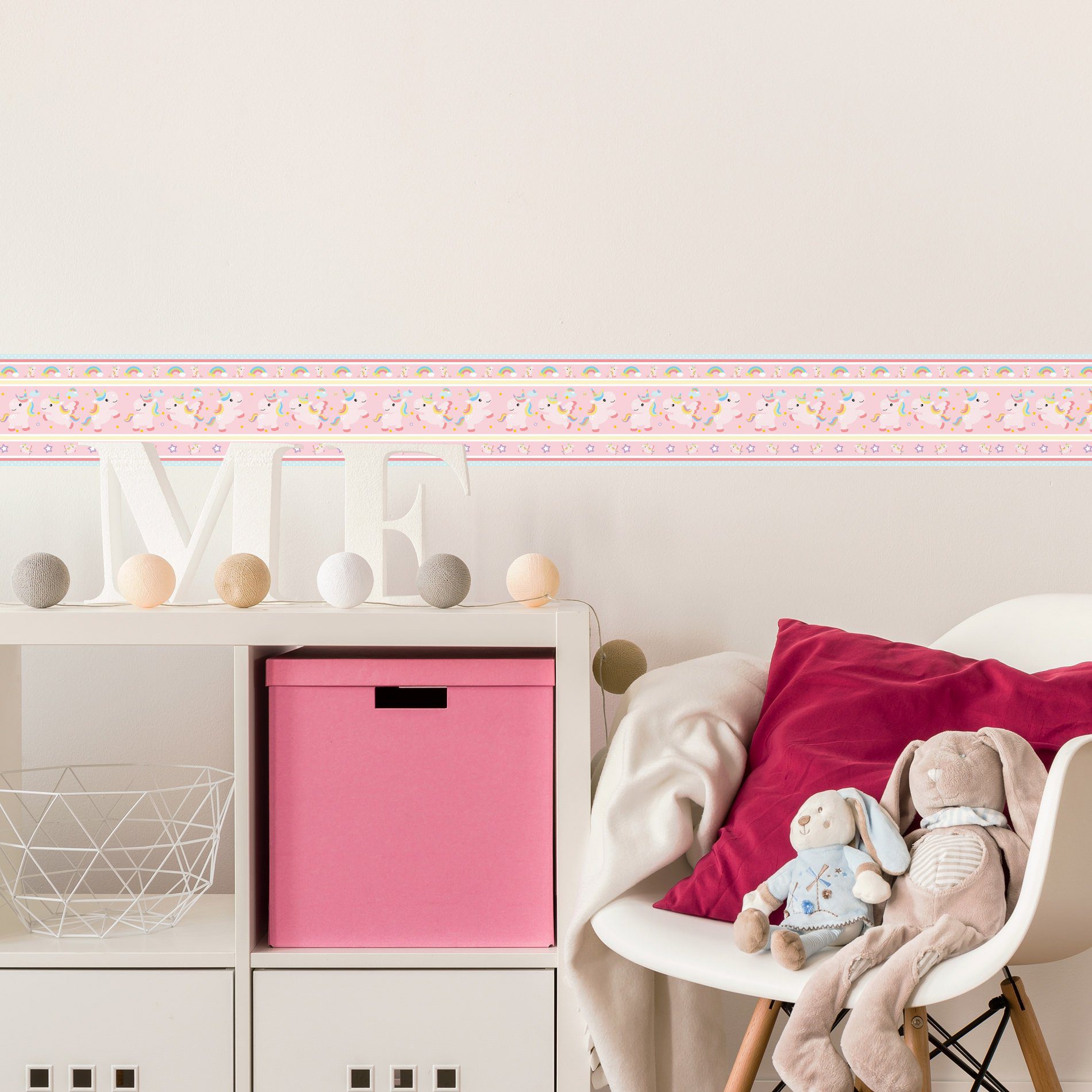 Faixa Decorativa Adesiva Infantil Unicórnio