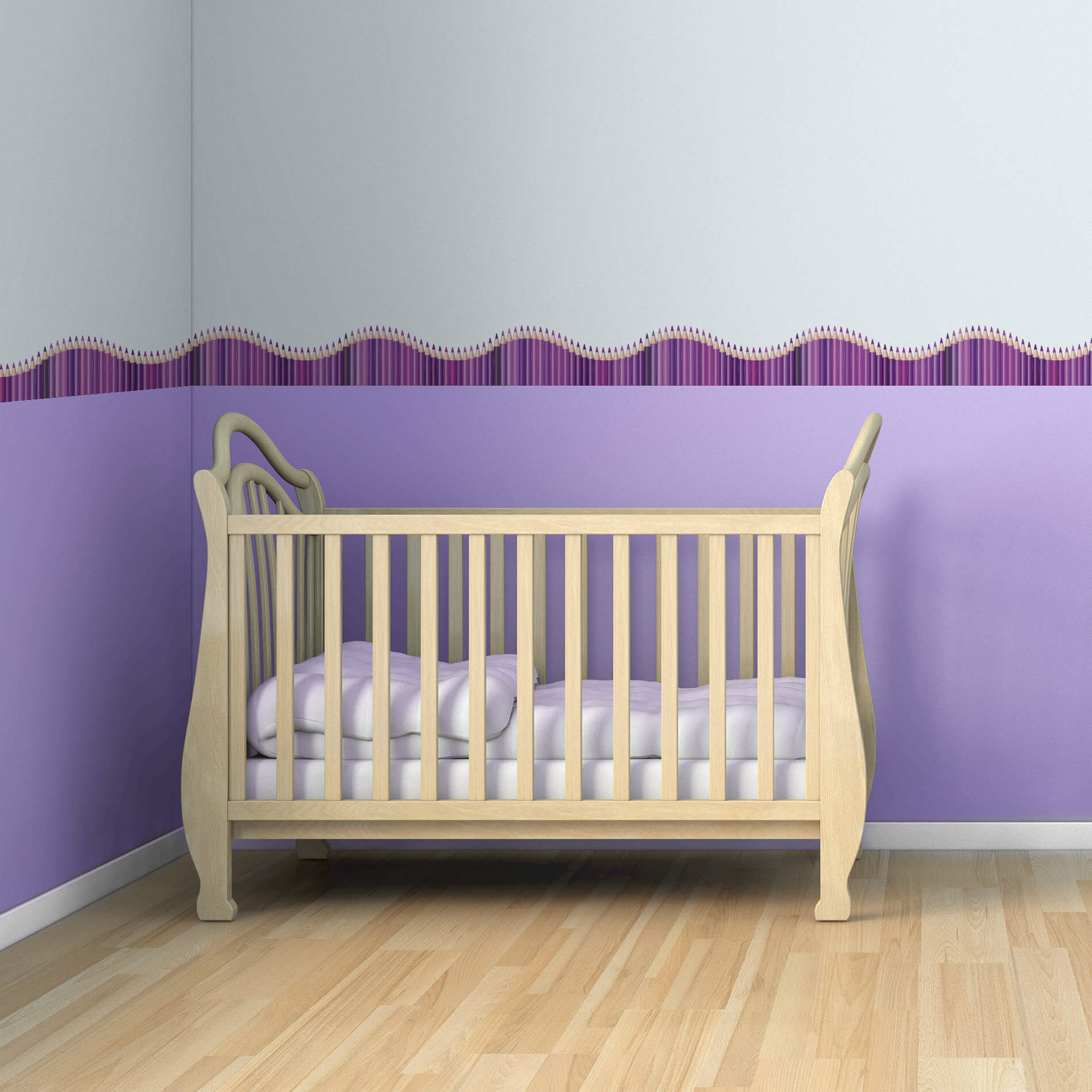 Adesivo de Parede Faixa Decorativa Infantil Lápis 10m x 10cm