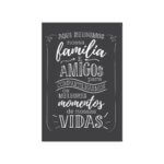 Placa Decorativa MDF Frase Família Reunida 30x40