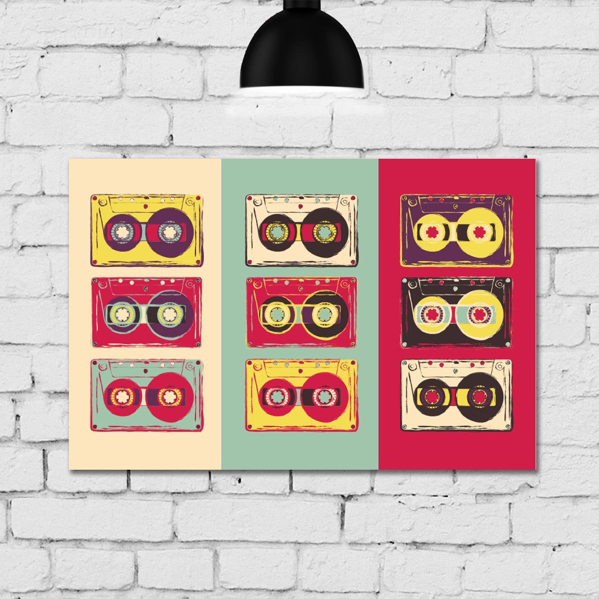 Placa Decorativa MDF Vintage Fitas K7