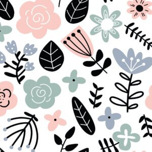 Papel de Parede Floral Escandinavo