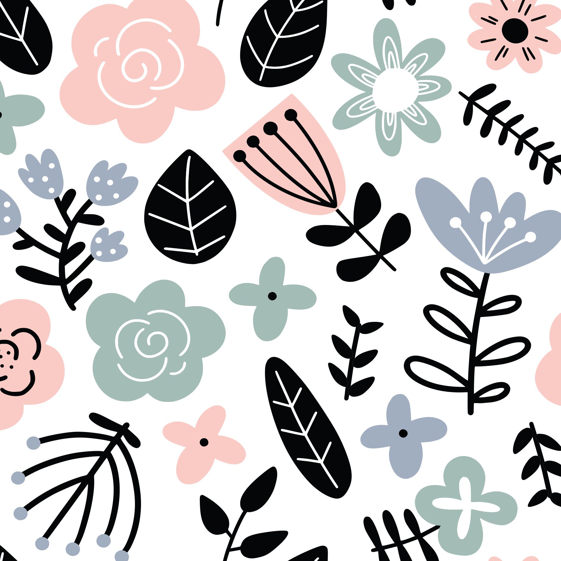 Papel de Parede Floral Escandinavo