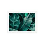 Quadro Decorativo Folhagem Folha Moldura Branca 33x43cm