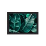 Quadro Decorativo Folhagem Folha Moldura Preta 22x32cm