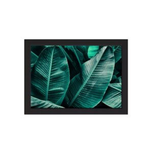 Quadro Decorativo Folhagem Folha Moldura Preta 22x32cm