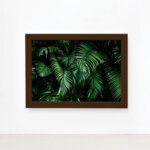 Quadro Decorativo Folhagem Folha 2 Moldura Marrom 33x43cm