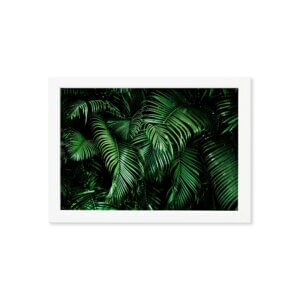 Quadro Decorativo Folhagem Folha 2 Moldura Branca 33x43cm
