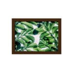 Quadro Decorativo Folhagem Folha 3 Moldura Marrom 22x32cm