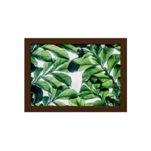 Quadro Decorativo Folhagem Folha 3 Moldura Marrom 22x32cm