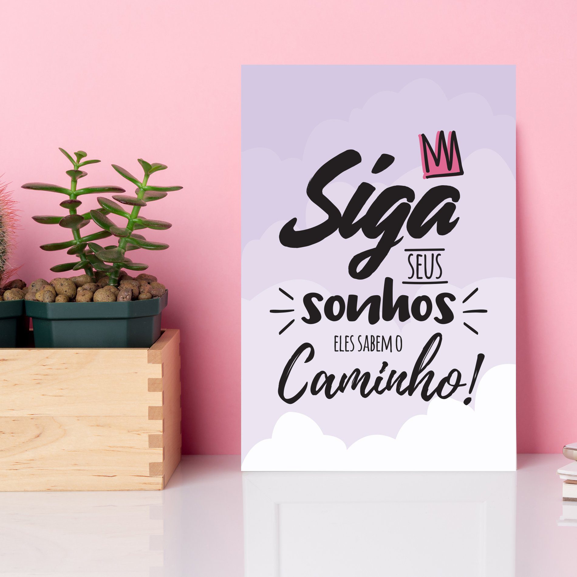 Placa MDF Infantil Frase Menina