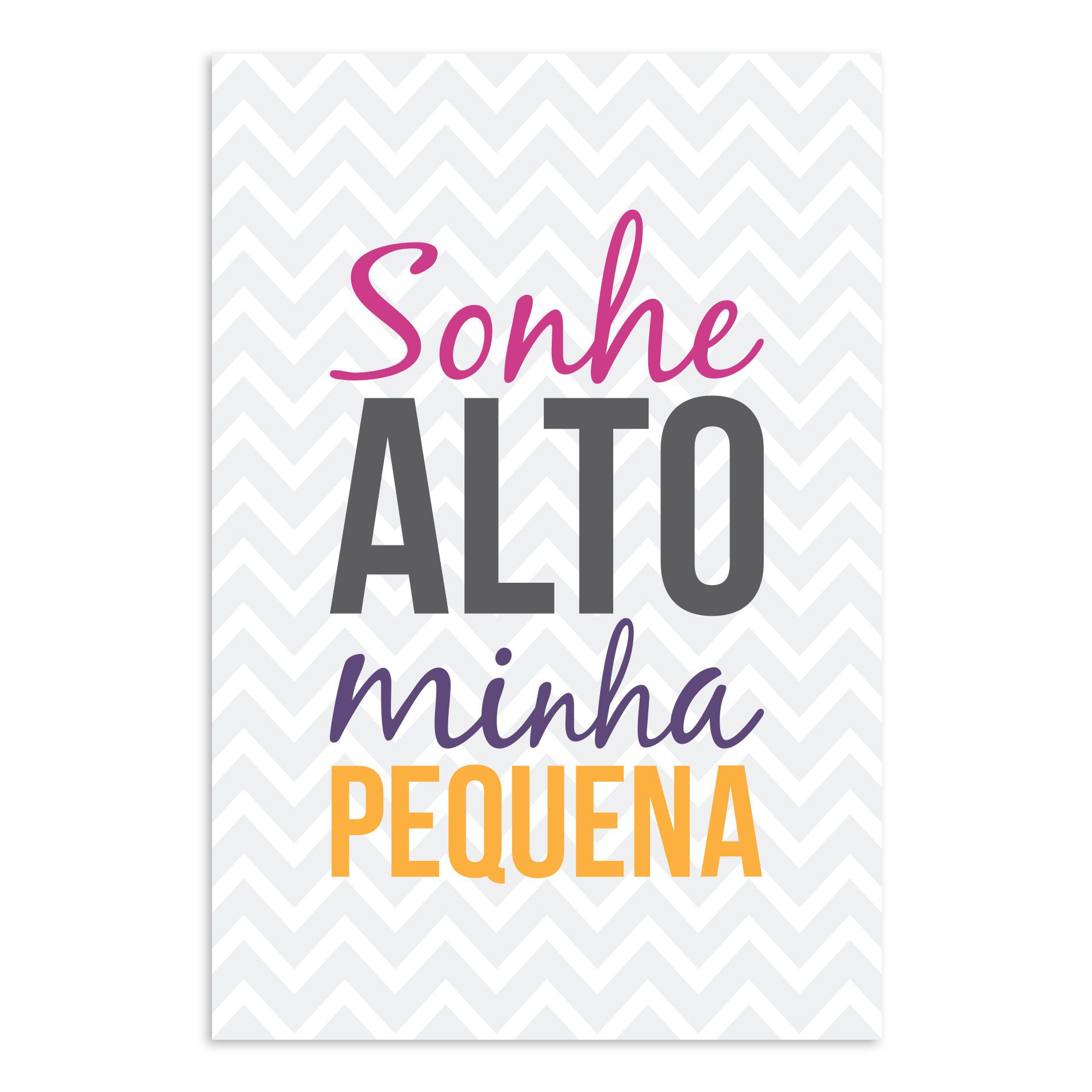 Kit Placa Decorativa MDF Frases Infantis 4un
