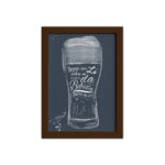 Quadro Frase Boteco Males Moldura Marrom 33x43cm