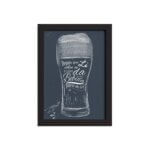 Quadro Frase Boteco Males Moldura Preta 33x43cm