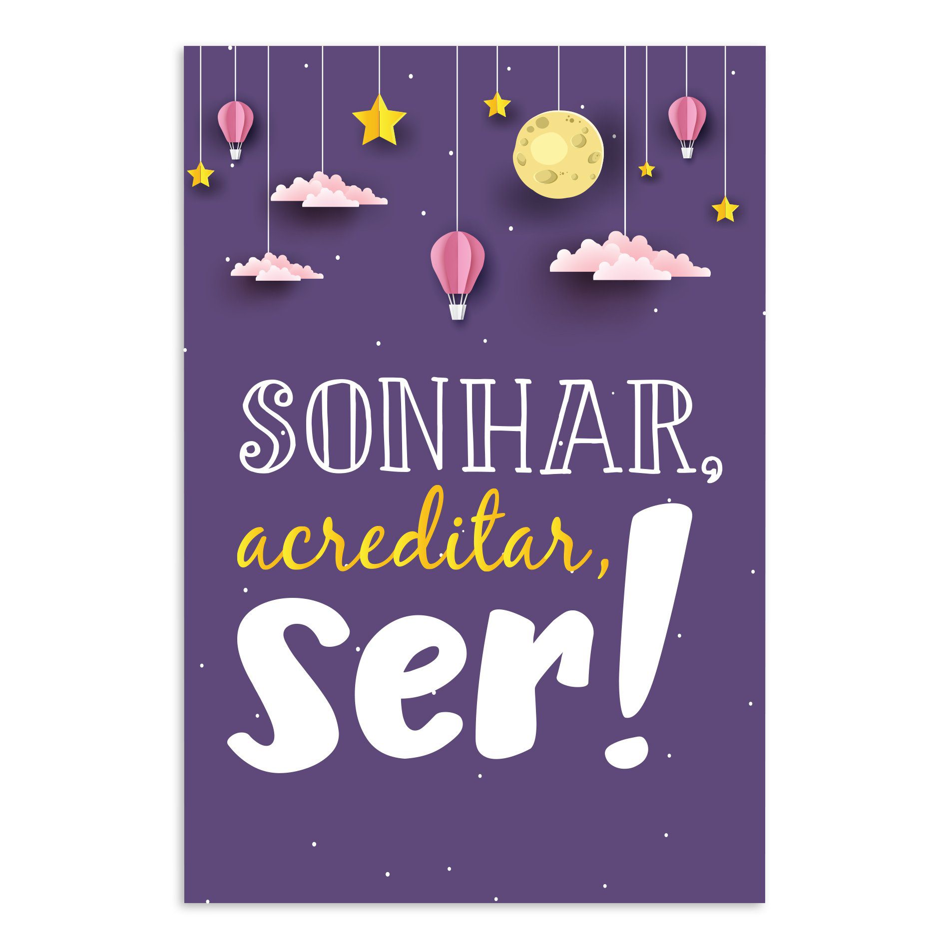 Kit Placa Decorativa MDF Frases Infantis 4un