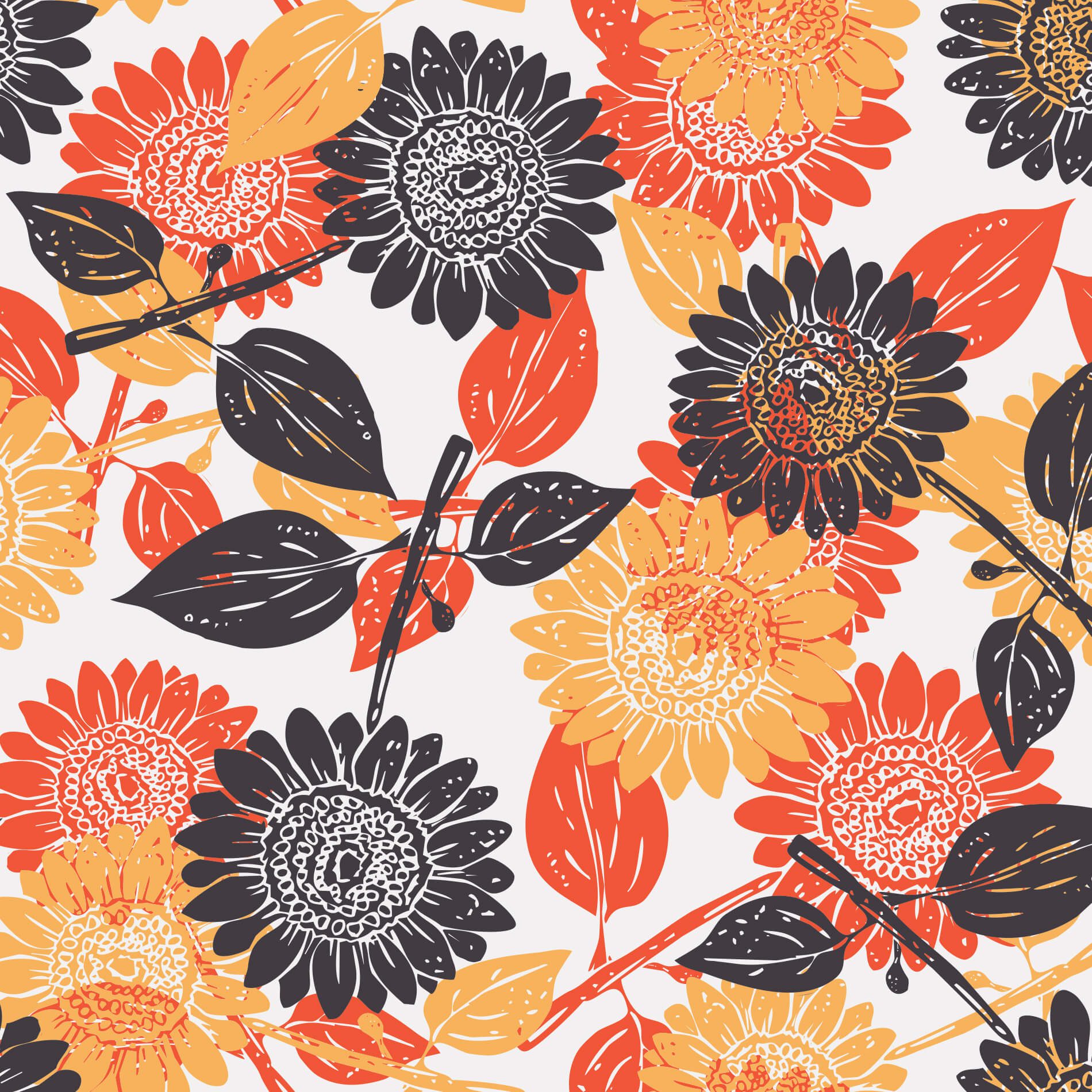 Papel de Parede Girassol para Quarto ou Sala