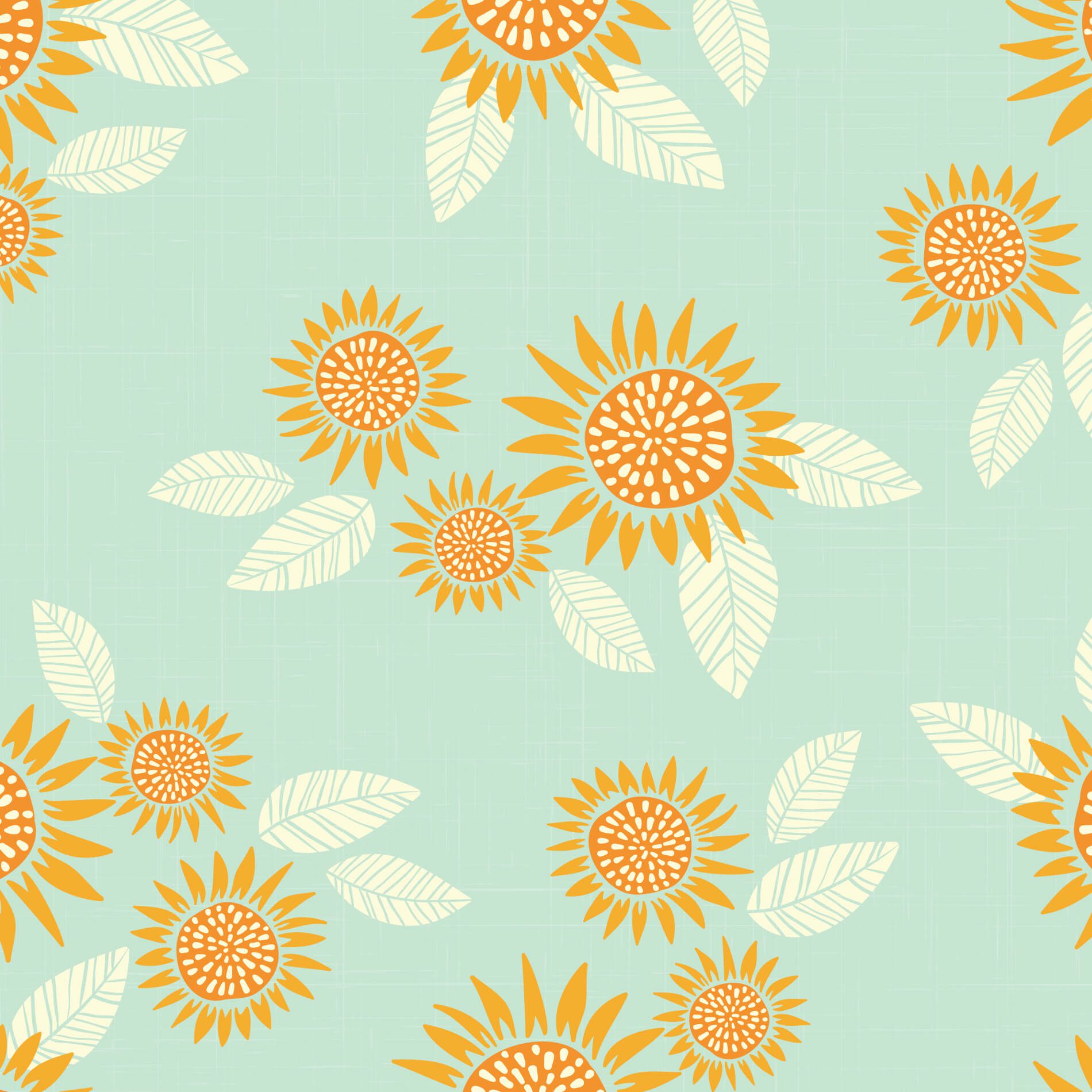 Papel de Parede Girassol Minimalista