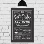 Placa Decorativa MDF Vintage Café
