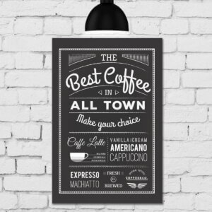 Placa Decorativa MDF Vintage Café
