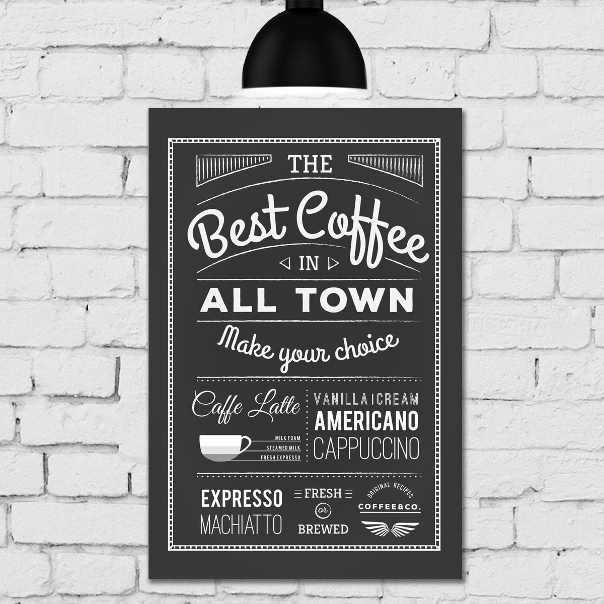 Placa Decorativa MDF Vintage Café