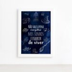 Quadro Harry Frase Bruxinho Viver Moldura Branca 22x32cm