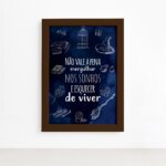 Quadro Harry Frase Bruxinho Viver Moldura Marrom 22x32cm