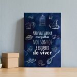 Placa Decorativa Infantil Bruxinho Harry Frase Viver 20x30cm