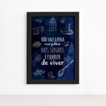 Quadro Harry Frase Bruxinho Viver Moldura Preta 22x32cm