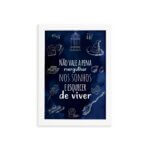 Quadro Harry Frase Bruxinho Viver Moldura Branca 33x43cm